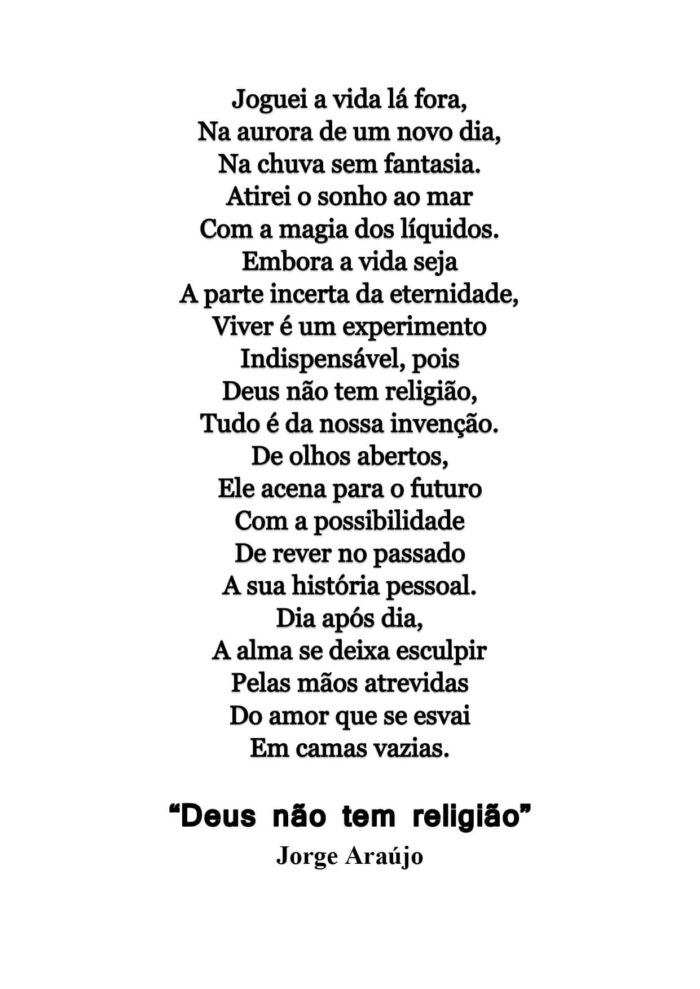 Deus não tem religião Poesia