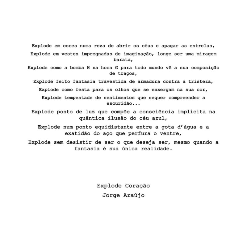 Explode coração Poesia