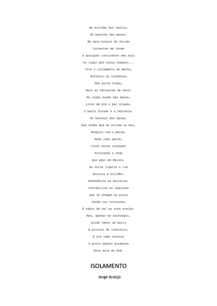 Isolamento Poesia